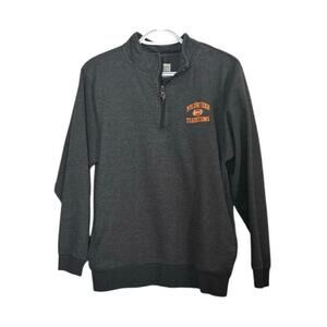 Volunteer Traditions Men's Heather Gray Quarterr Zip Long Sleeve PullOver Size S